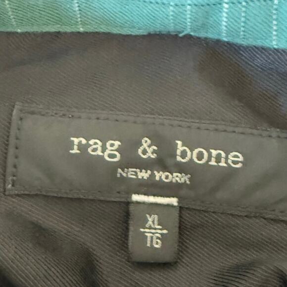 RAG & BONE Mens Gus Checked Cotton-Blend Flannel Shirt Size XL - Picture 6 of 8